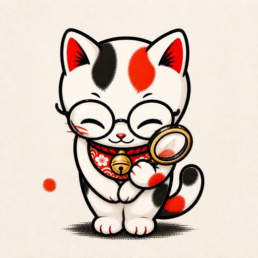 お辞儀する利き猫